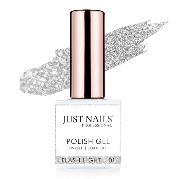 JUSTNAILS Gel Polish Color - Flash Light 01 - Shellac Soak-off