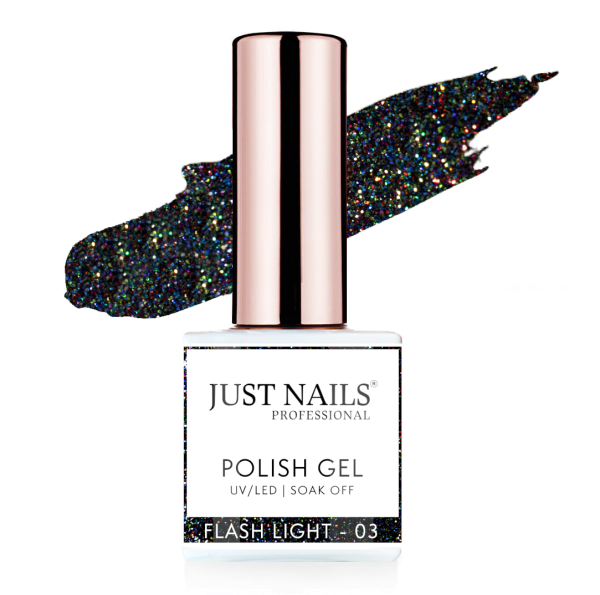JUSTNAILS Gel Polish Color - Flash Light 03 - Shellac Soak-off