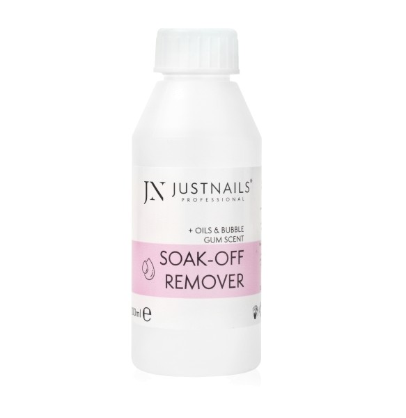 JUSTNAILS Premium Soak Off & Acryl Remover + Pflegestoffe + Bubble Gum Duft